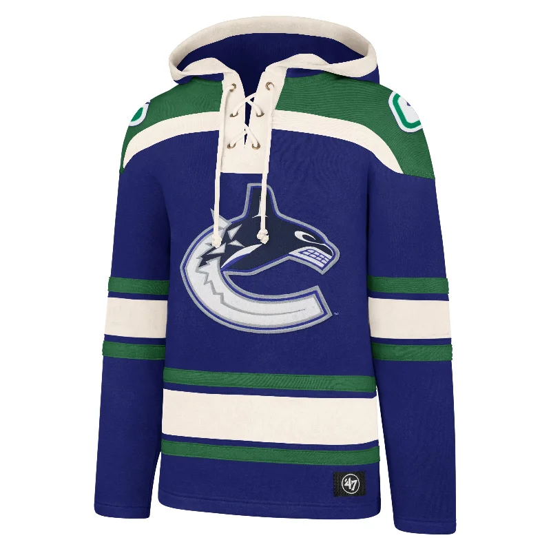 Hoodie with oversized print men-VANCOUVER CANUCKS SUPERIOR '47 LACER HOOD