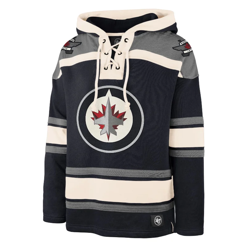 Hoodie for street chill men-WINNIPEG JETS SUPERIOR '47 LACER HOOD