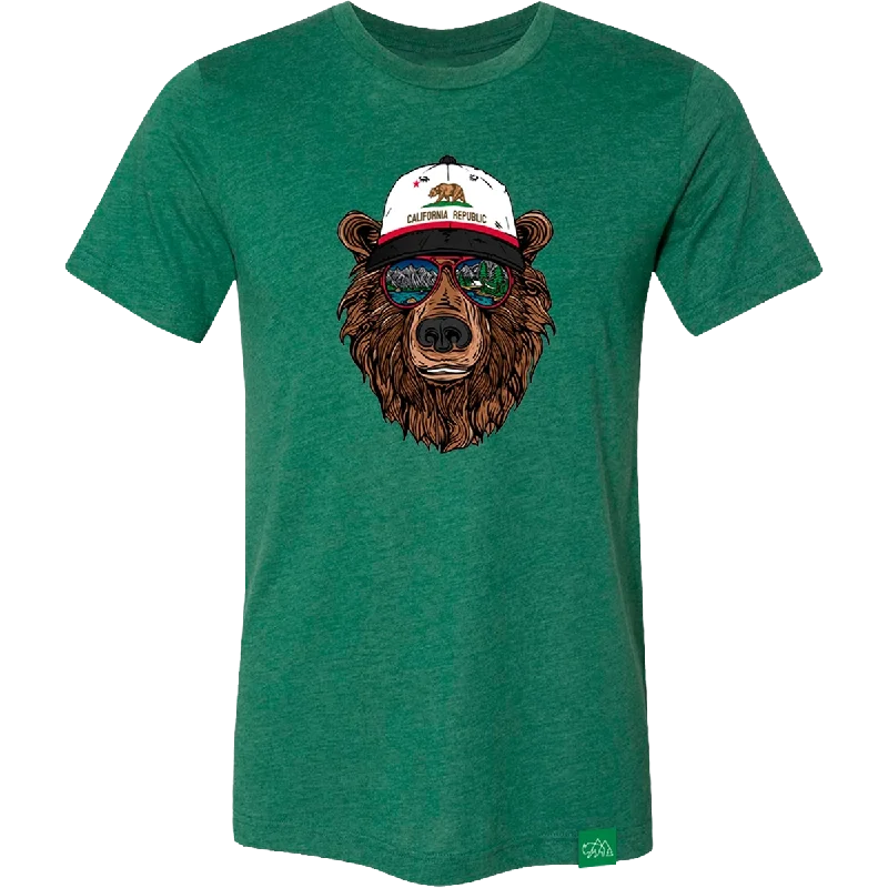 cool summer short sleeve polo shirts for men -Men's Miami Vice CA Bear Tee