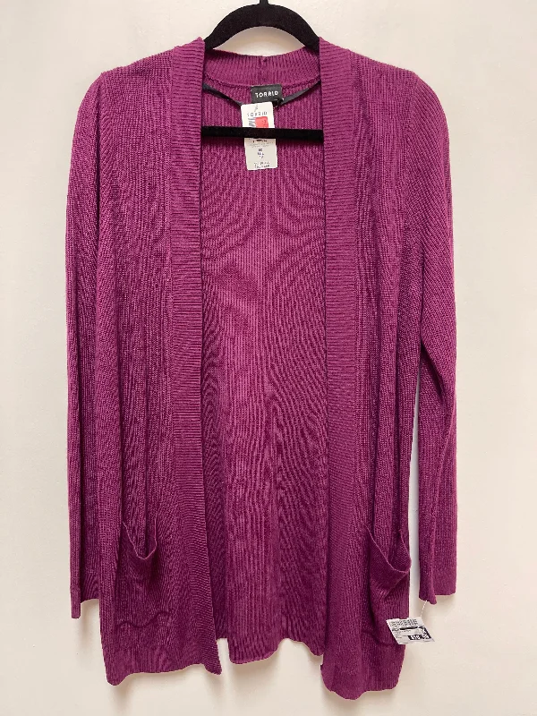 men’s short sleeve shirts for vacation wear -Sweater Cardigan By Torrid In Purple, Size: M