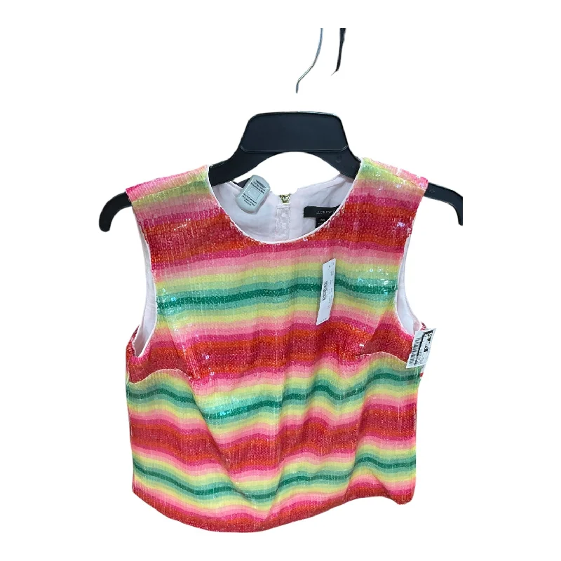 affordable short sleeve shirts with graphics -Top Sleeveless By J. Crew In Rainbow Print, Size: Xs