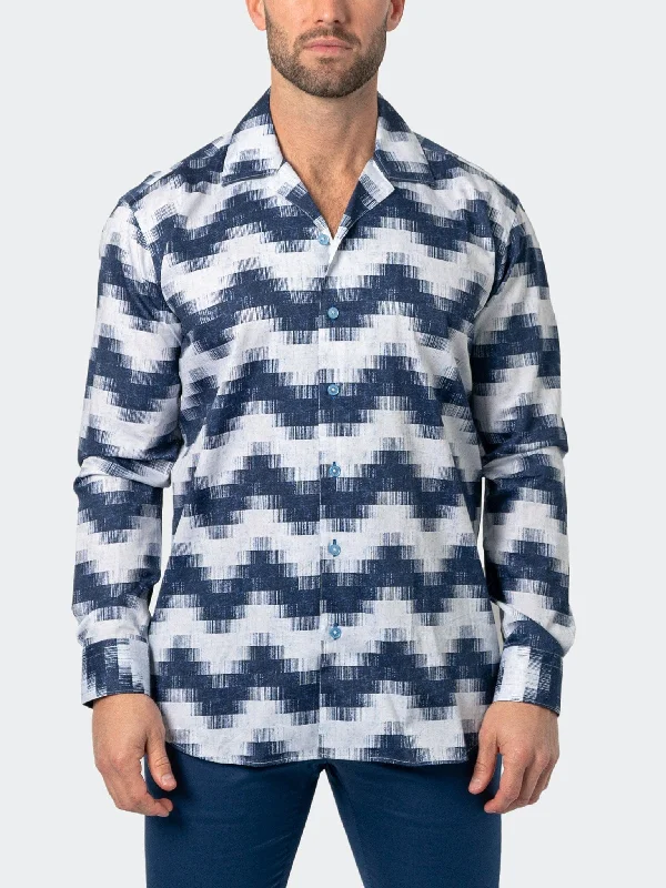 Men's durable shirts-Archimedes Wave Blue