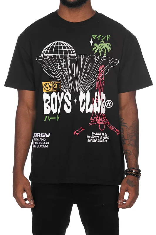 men’s breathable summer short sleeve shirts -Billionaire Boys Club BB Around The World SS Knit Tee