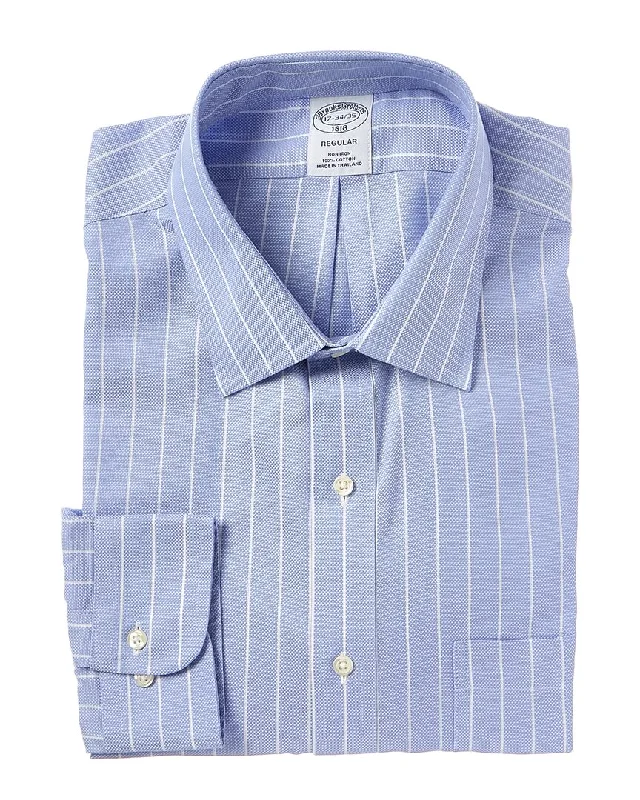 Men's perforated shirts-Brooks Brothers Regular Fit Dress Shirt