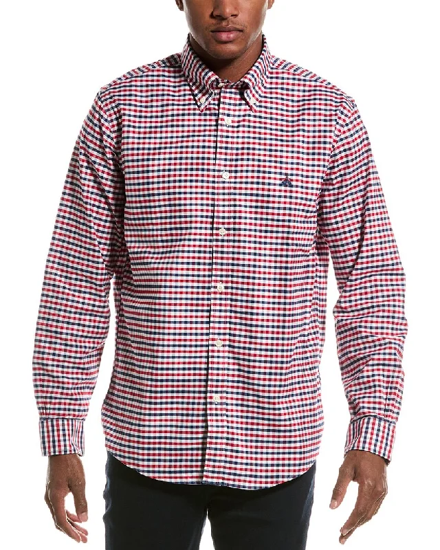 Men's flag shirts-Brooks Brothers Regular Fit Oxford Shirt