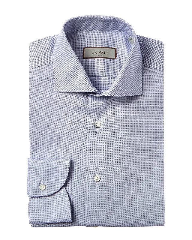 Men's plaid shirts-Canali Dress Shirt