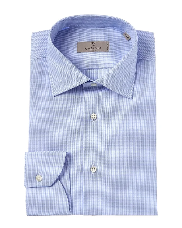 Men's linen shirts-Canali Modern Fit Dress Shirt