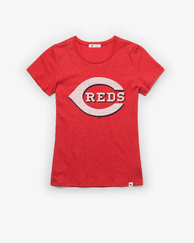 short sleeve shirts with modern patterns for men -CINCINNATI REDS PREMIER '47 FRANKIE TEE WOMENS