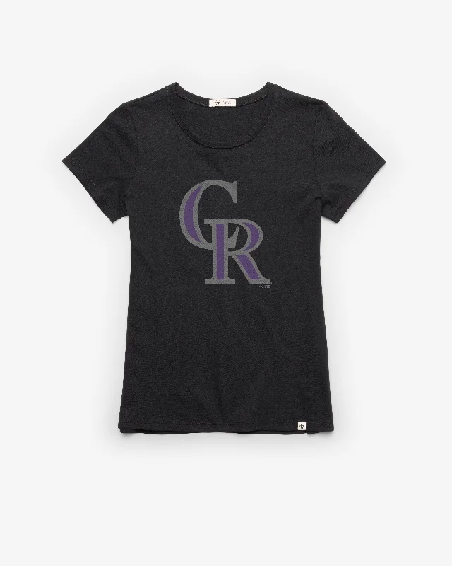 trendy short sleeve shirts for casual outings -COLORADO ROCKIES PREMIER '47 FRANKIE TEE WOMENS