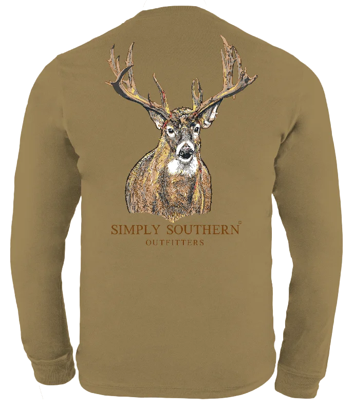 trendy short sleeve shirts for casual wear -Simply Southern Deer Unisex Long Sleeve T-Shirt