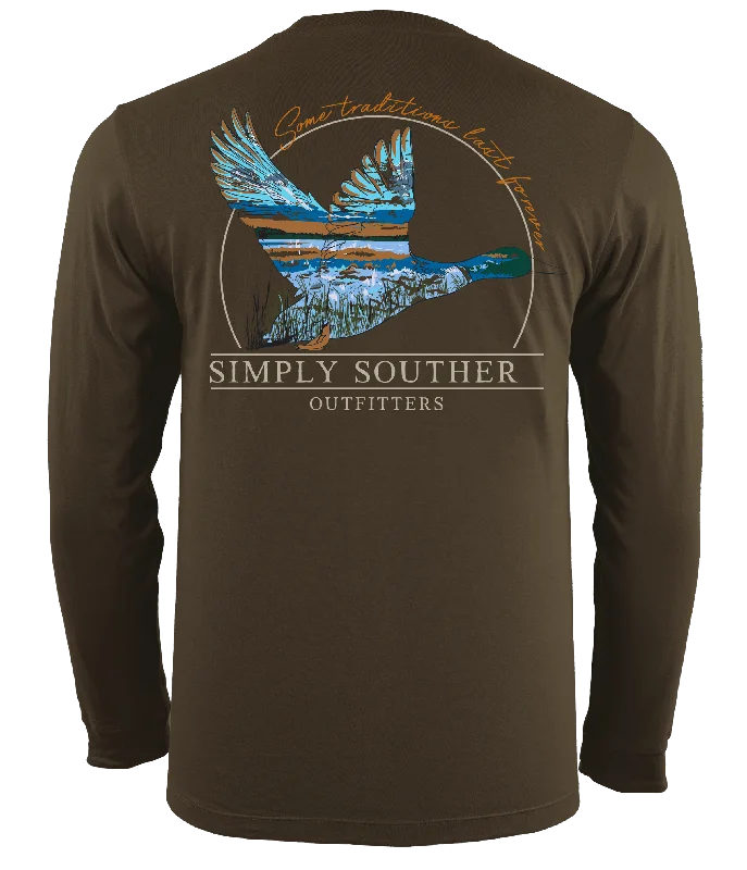 trendy short sleeve shirts for casual outings -SALE Simply Southern Duck Unisex Long Sleeve T-Shirt