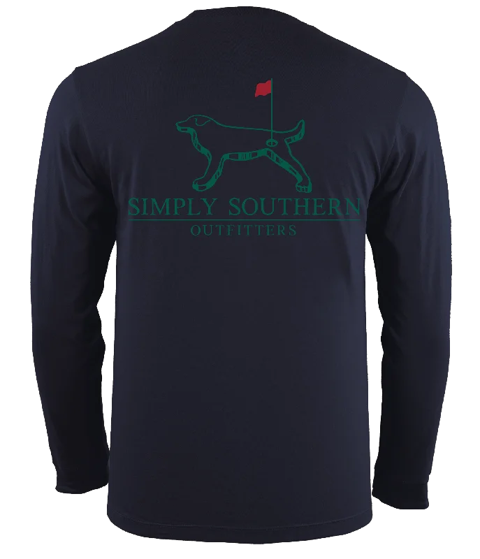 casual beach short sleeve shirts for men -SALE Simply Southern Golf Dog Unisex Long Sleeve T-Shirt