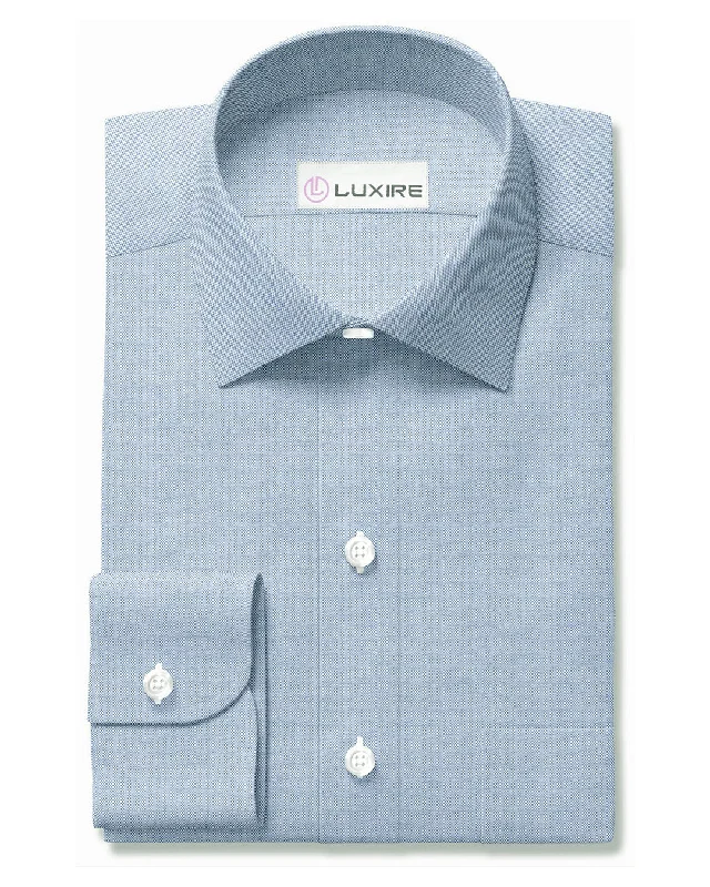 Men's patriotic shirts-Dark Blue Pinpoint Oxford