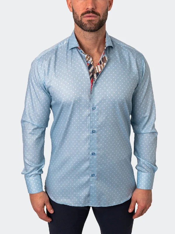 Men's adventure shirts-Einstein Comet Blue