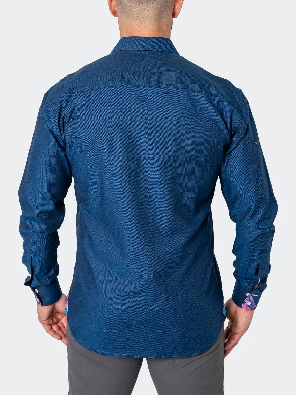 Men's antibacterial shirts-Einstein Grooves Blue