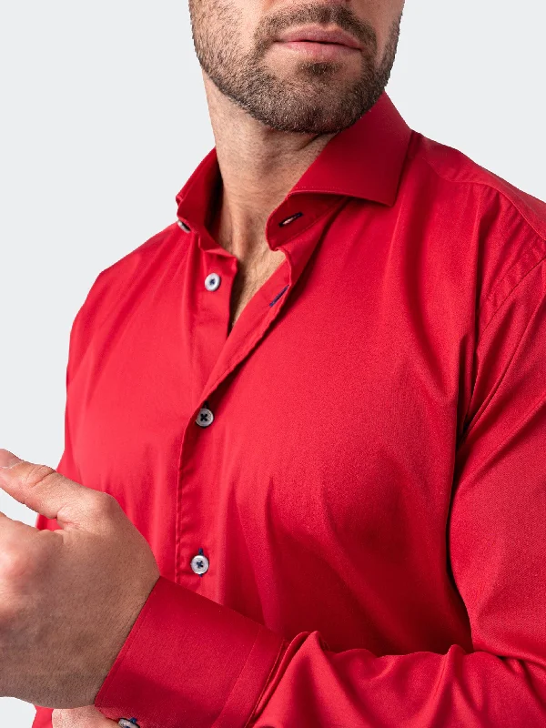 Men's textured shirts-Einstein Soft butter Red