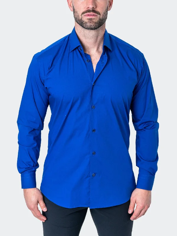 Men's two-tone shirts-Fibonacci BasicBlue Blue