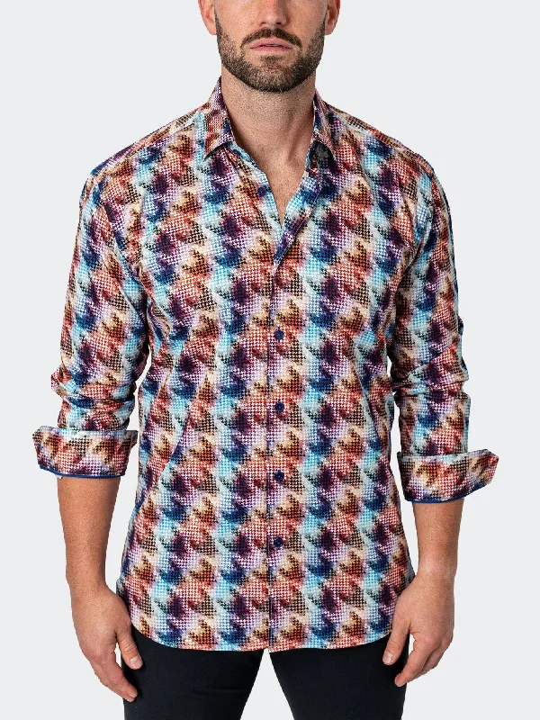 Men's petite shirts-Fibonacci HoundCamo Multi