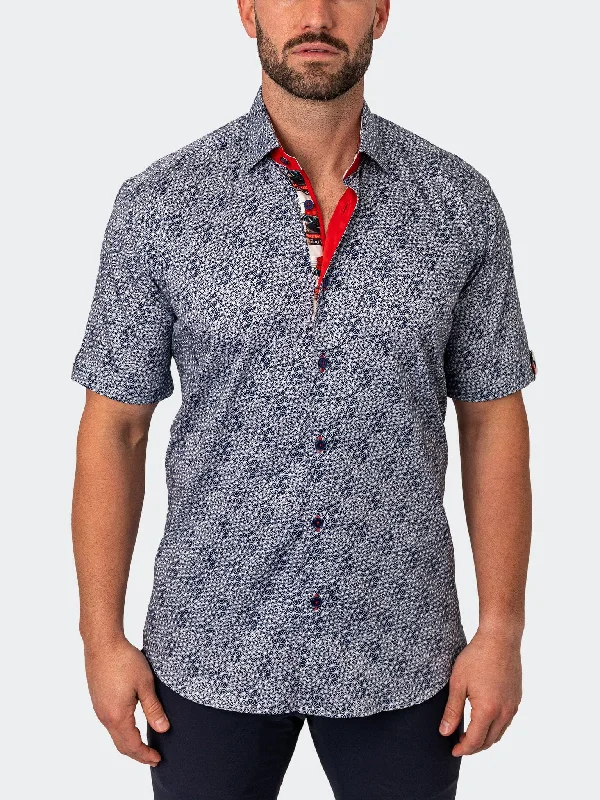 Men's stain-resistant shirts-Galileo Dandelions Blue