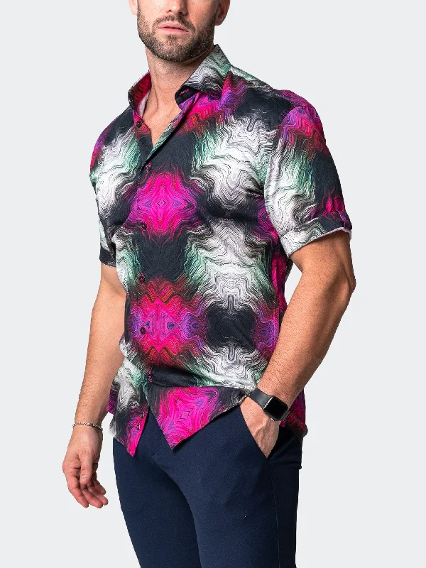 Men's adjustable-cuff shirts-Galileo Trip Multi