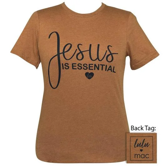 stylish and breathable short sleeve shirts -Girlie Girl Originals Lulu Mac Jesus Is Essential T-Shirt