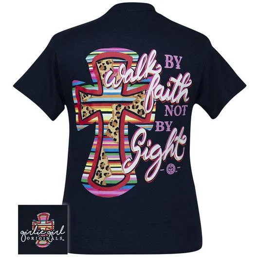 comfortable and stylish short sleeve t-shirts -Girlie Girl Originals Preppy Walk By Faith T-Shirt