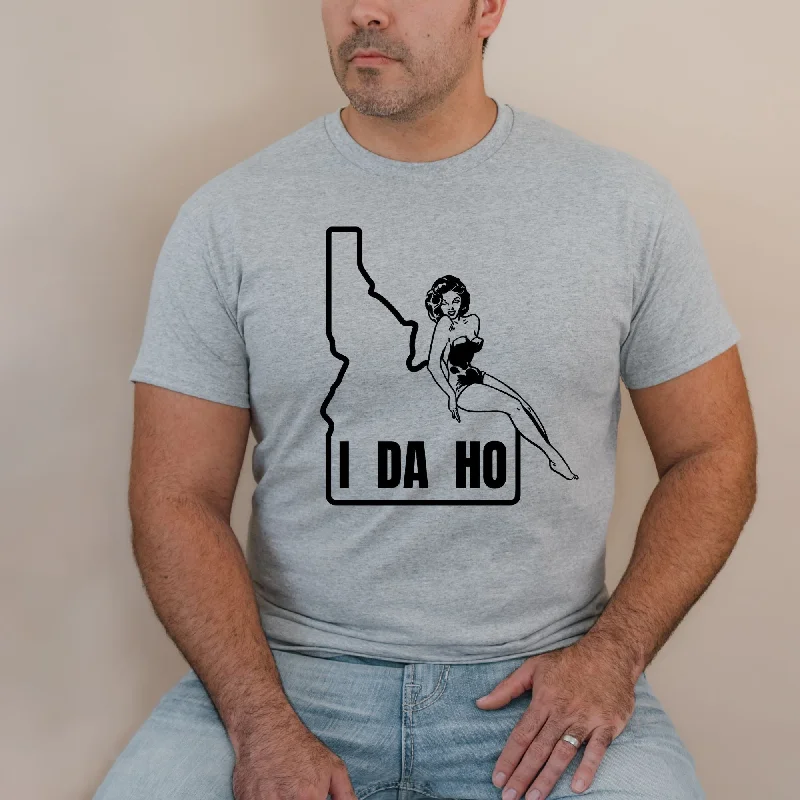 men’s athletic fit short sleeve shirts -Hilarious I-DA-HO Shirt TShirt *UNISEX FIT*