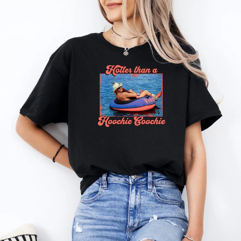 comfortable short sleeve shirts for summer -Hotter Than A Hoochie Coochie Lake Lover TShirt *UNISEX FIT*