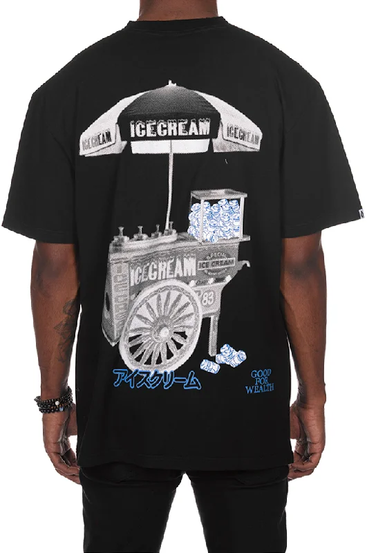 men’s vintage-style short sleeve shirts -Icecream Cart SS Oversized Knit Tee