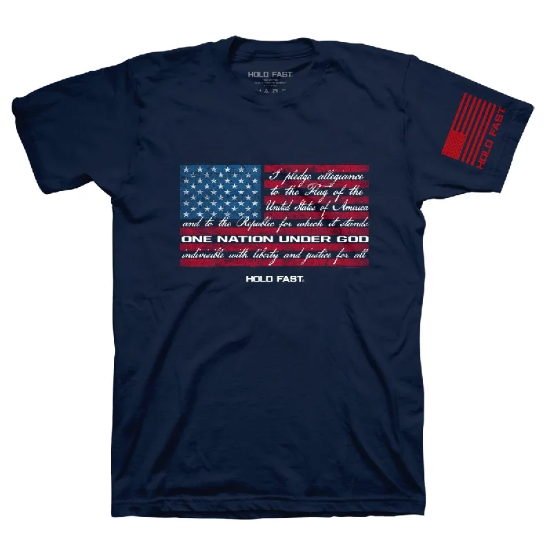 modern fit short sleeve shirts for men -Hold Fast USA Pledge Flag Christian Unisex T-Shirt