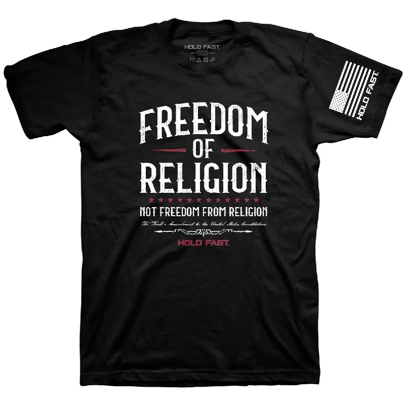 men’s cool short sleeve shirts for summer -Hold Fast USA Religious Freedom Christian Unisex T-Shirt