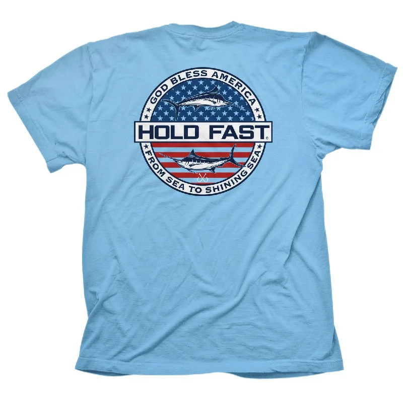 men’s short sleeve shirts with stripes -Hold Fast USA Sea To Shining Sea Christian Unisex T-Shirt