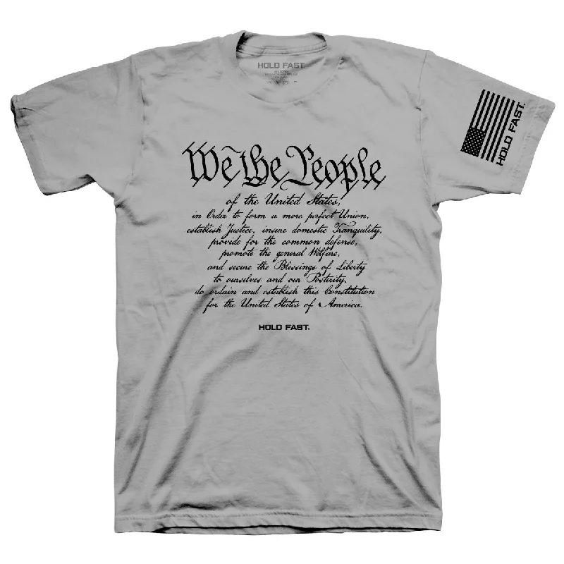 stylish short sleeve t-shirts for hot weather -Hold Fast We The People USA Christian Unisex T-Shirt