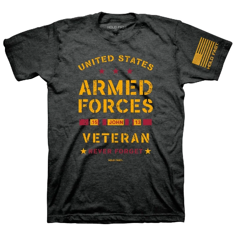 versatile short sleeve shirts for all occasions -United States Armed Forces Veteran Never Forget Christian Unisex Bright T Shirt