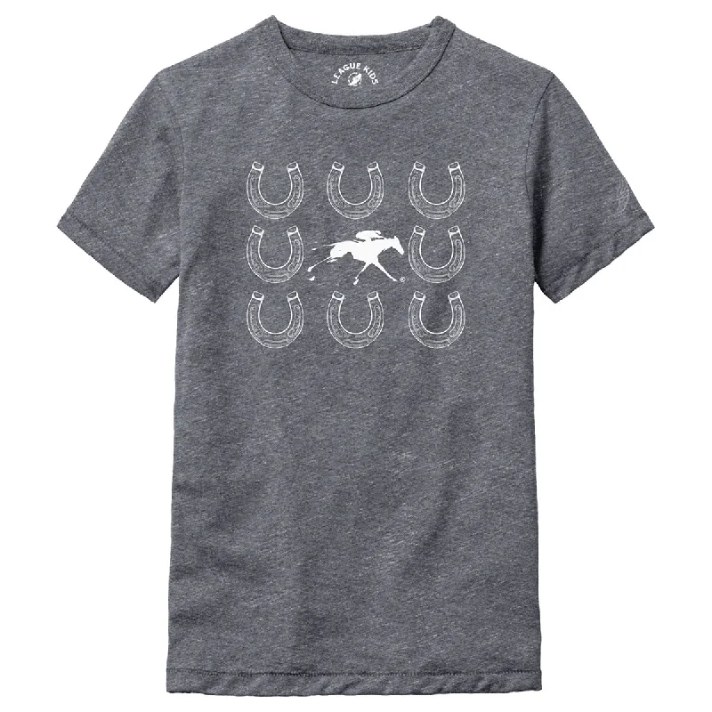 men’s classic cotton short sleeve t-shirts -League Keeneland Youth Horseshoe Victory Falls Tee