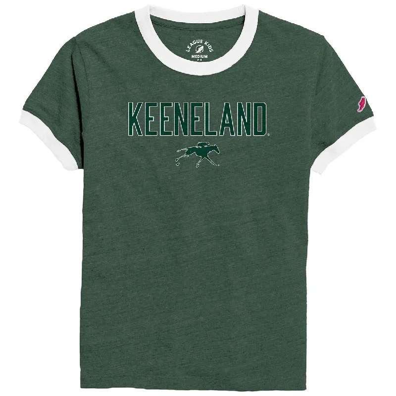 modern short sleeve shirts with graphics -League Keeneland Youth Intramural Ringer Tee