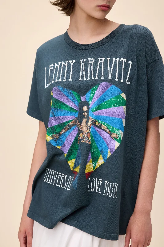 men’s stylish summer short sleeve shirts -Lenny Kravitz Universal Love Tour Merch Tee