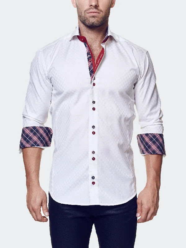 Men's tucked-in shirts-Mini Panam Square White