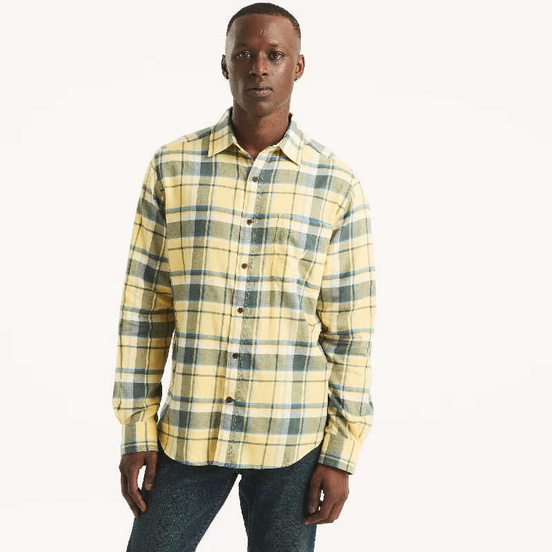 Men's floral shirts-Nautica Mens Plaid Shirt