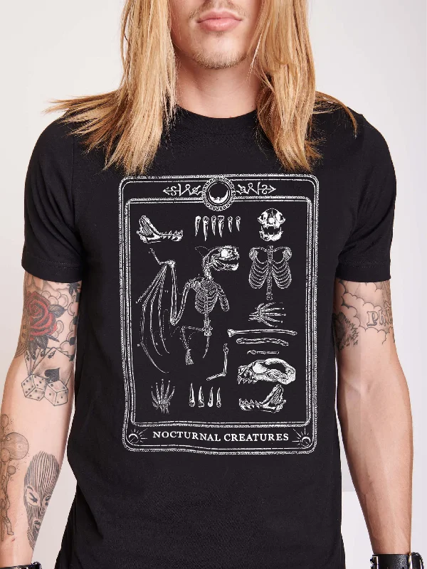 breathable and lightweight short sleeve shirts -Nocturnal Creatures T-shirt