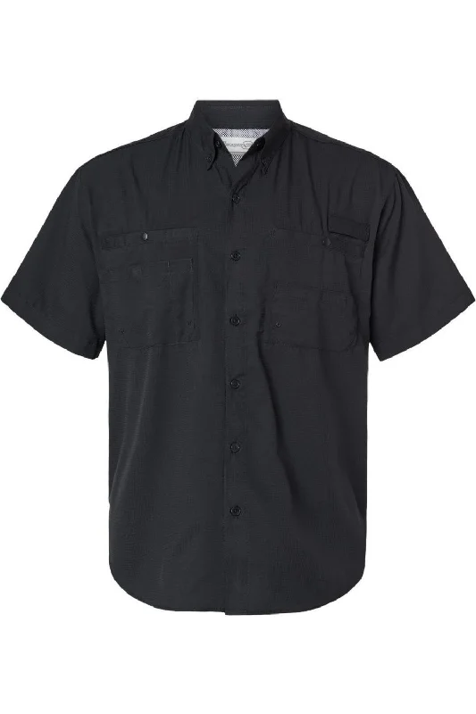 Men's velvet shirts-Paragon Hatteras Performance Short Sleeve Fishing Shirt