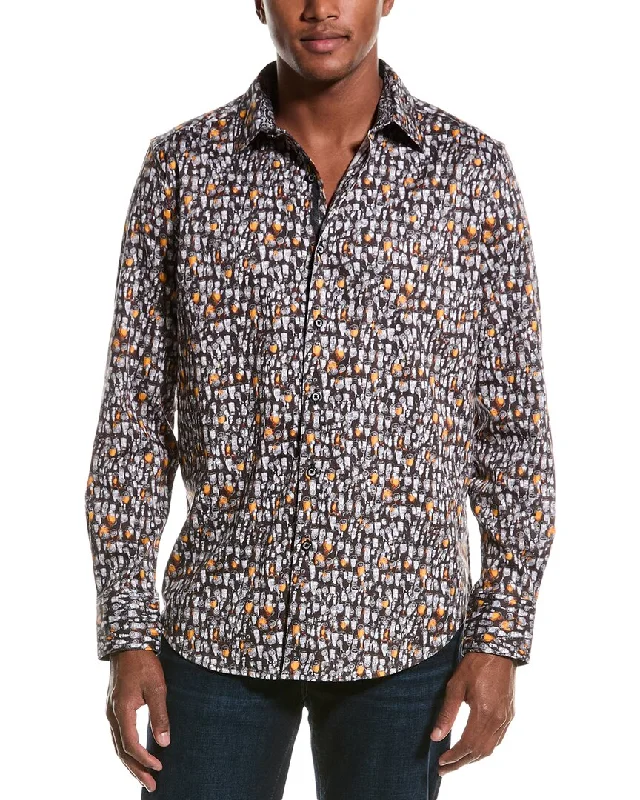 Men's two-tone shirts-Robert Graham Beer Bash Classic Fit Woven Shirt Woven Shirt