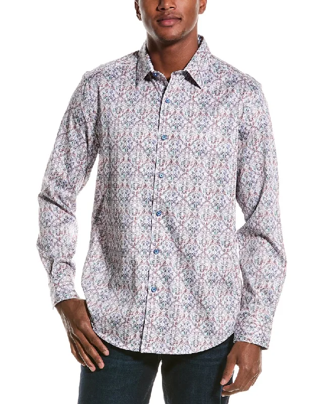 Men's textured shirts-Robert Graham Caracas Classic Fit Woven Shirt