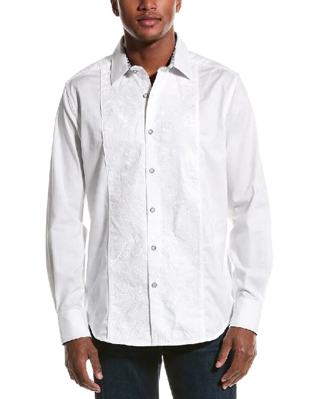 Men's modern shirts-Robert Graham Clarion Classic Fit Woven Shirt