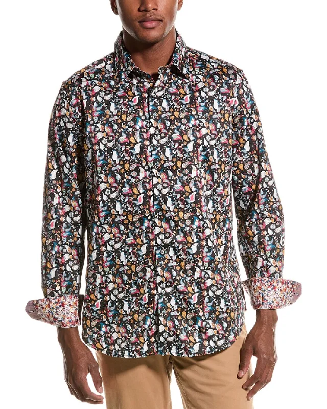 Men's embroidered shirts-Robert Graham Durham Shirt