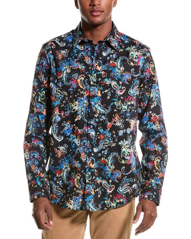 Men's night-out shirts-Robert Graham Electric Reef Classic Fit Woven Shirt