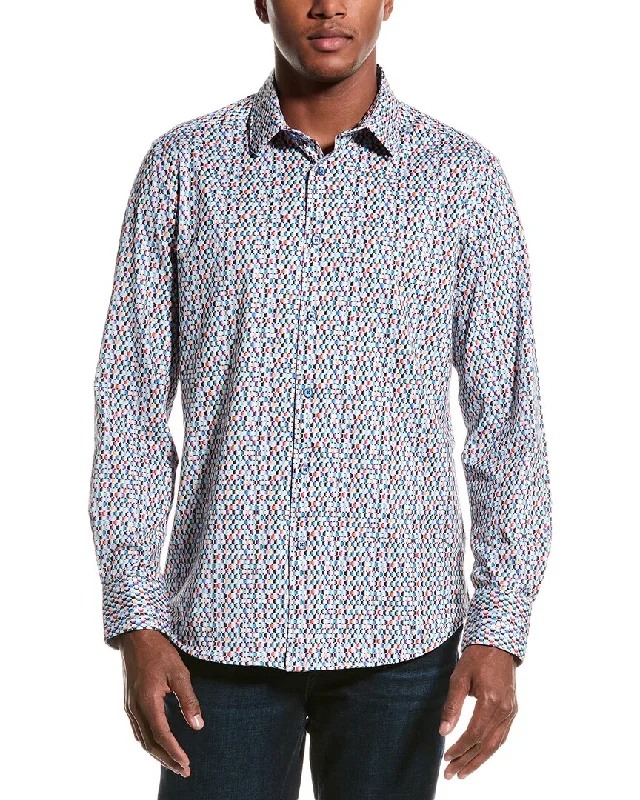 Men's UV-protective shirts-Robert Graham Flamenco Classic Fit Knit Shirt