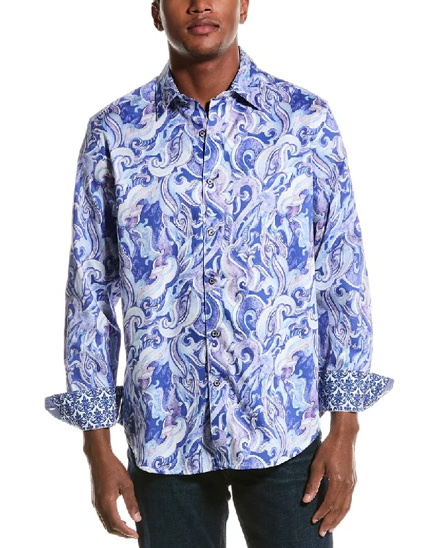 Men's western shirts-Robert Graham Gibbs Classic Fit Woven Shirt