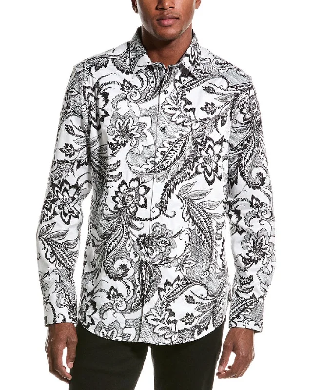 Men's performance shirts-Robert Graham Nadeera Classic Fit Shirt