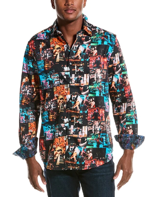 Men's wool shirts-Robert Graham Novak Classic Fit Woven Shirt